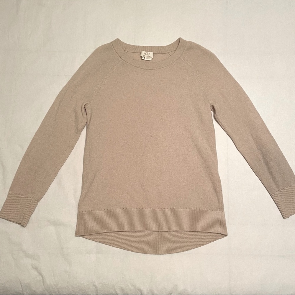 Kate Spade Cream Beige Wool Cashmere Blend Knit Sweater - Size Extra Small